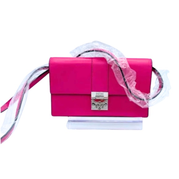 MCM Handbags - NEW!! MCM Hot Pink Leather Crossbody